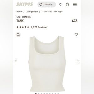SKIMS cotton rib tank